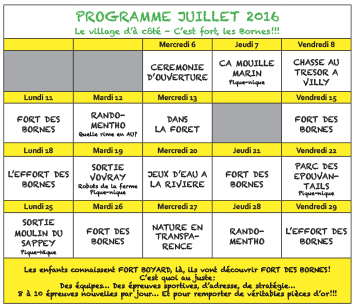 ProgrammeJuillet